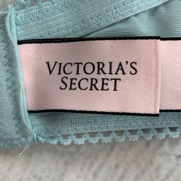 Victoria's Secret 36C Dream Angel Push-up Padded Bra Light Blue Lace Sexy - Picture 10 of 14